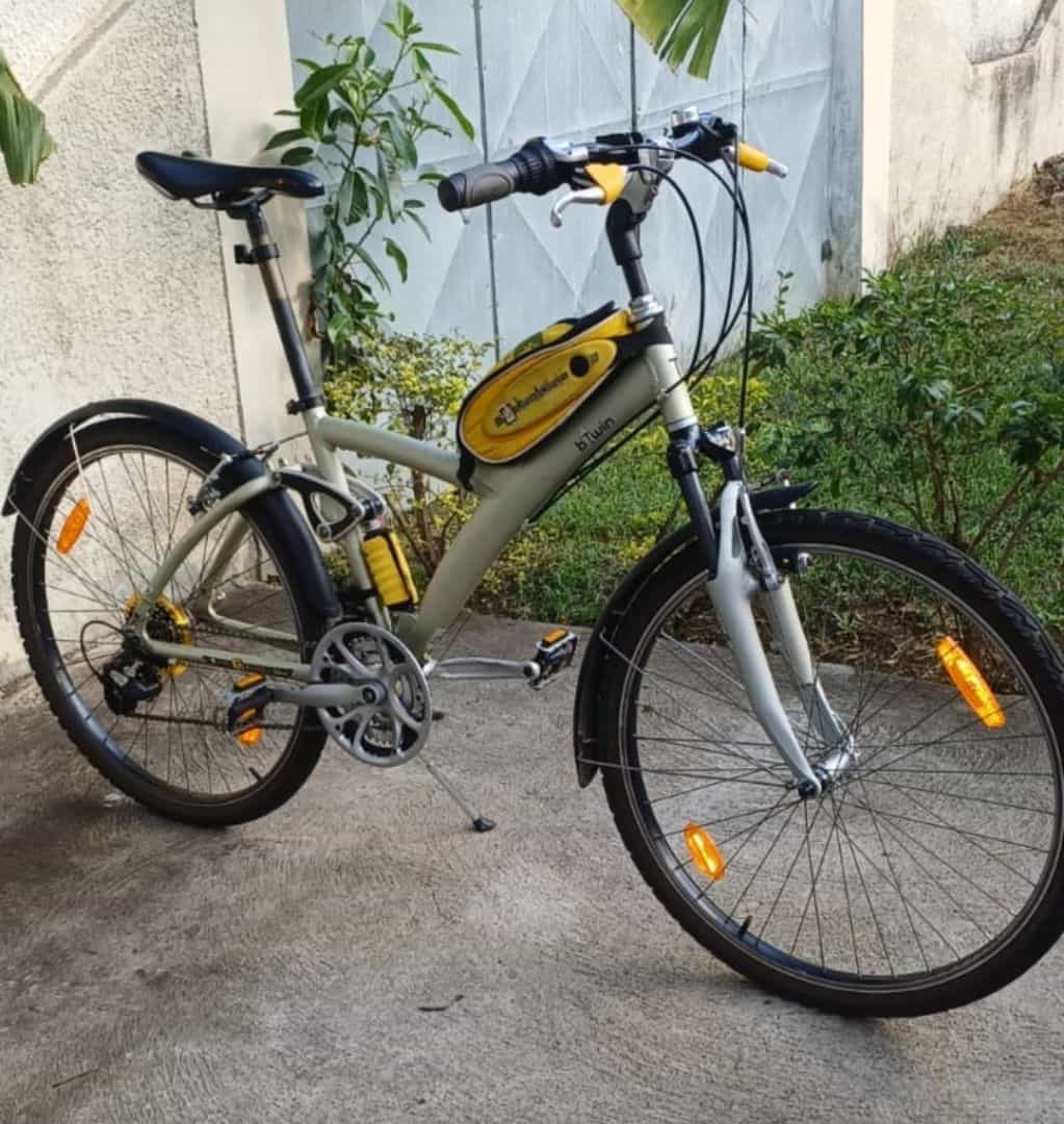B'Twin Mountain Bike Gray and Yellow