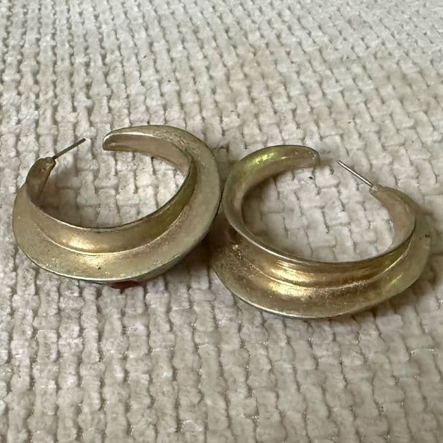 Gold-Tone Wide Hoop Earrings - Image 1 of 1