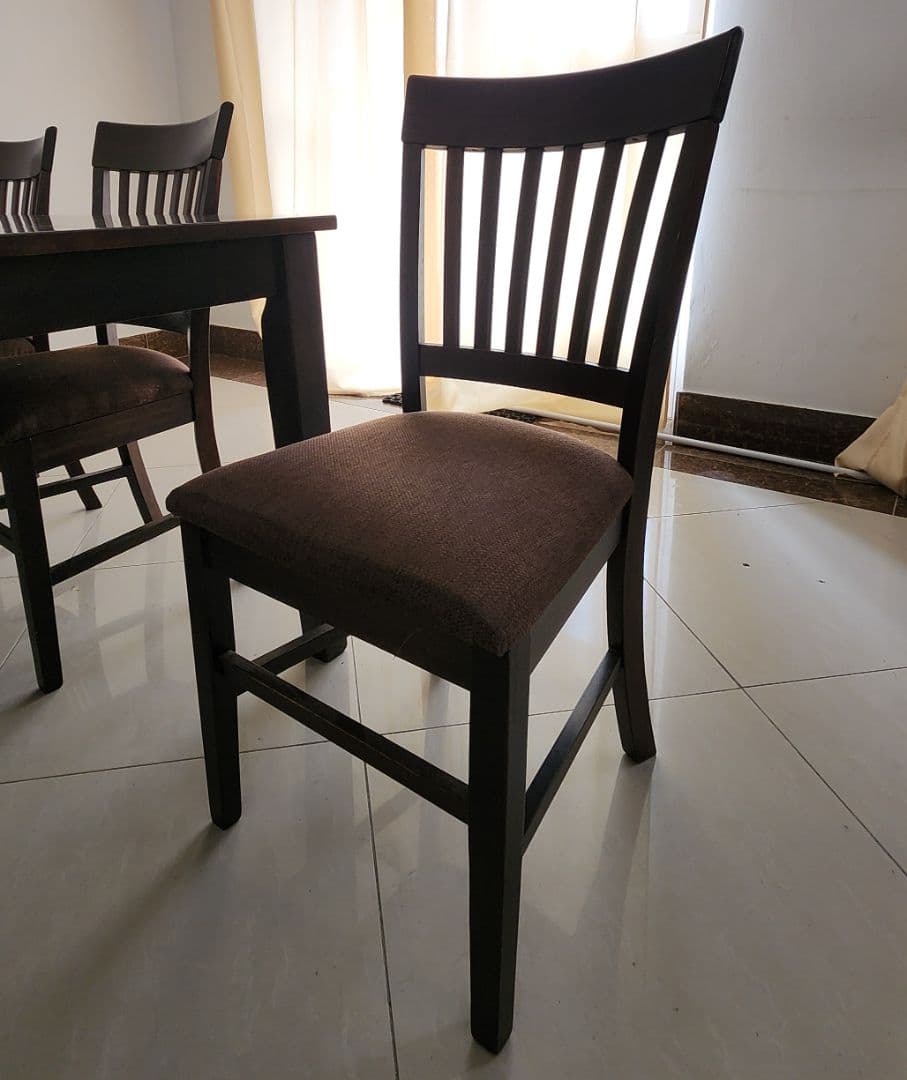 Wooden Dining Table 165x95cm with 6 Chairs thumbnail 3