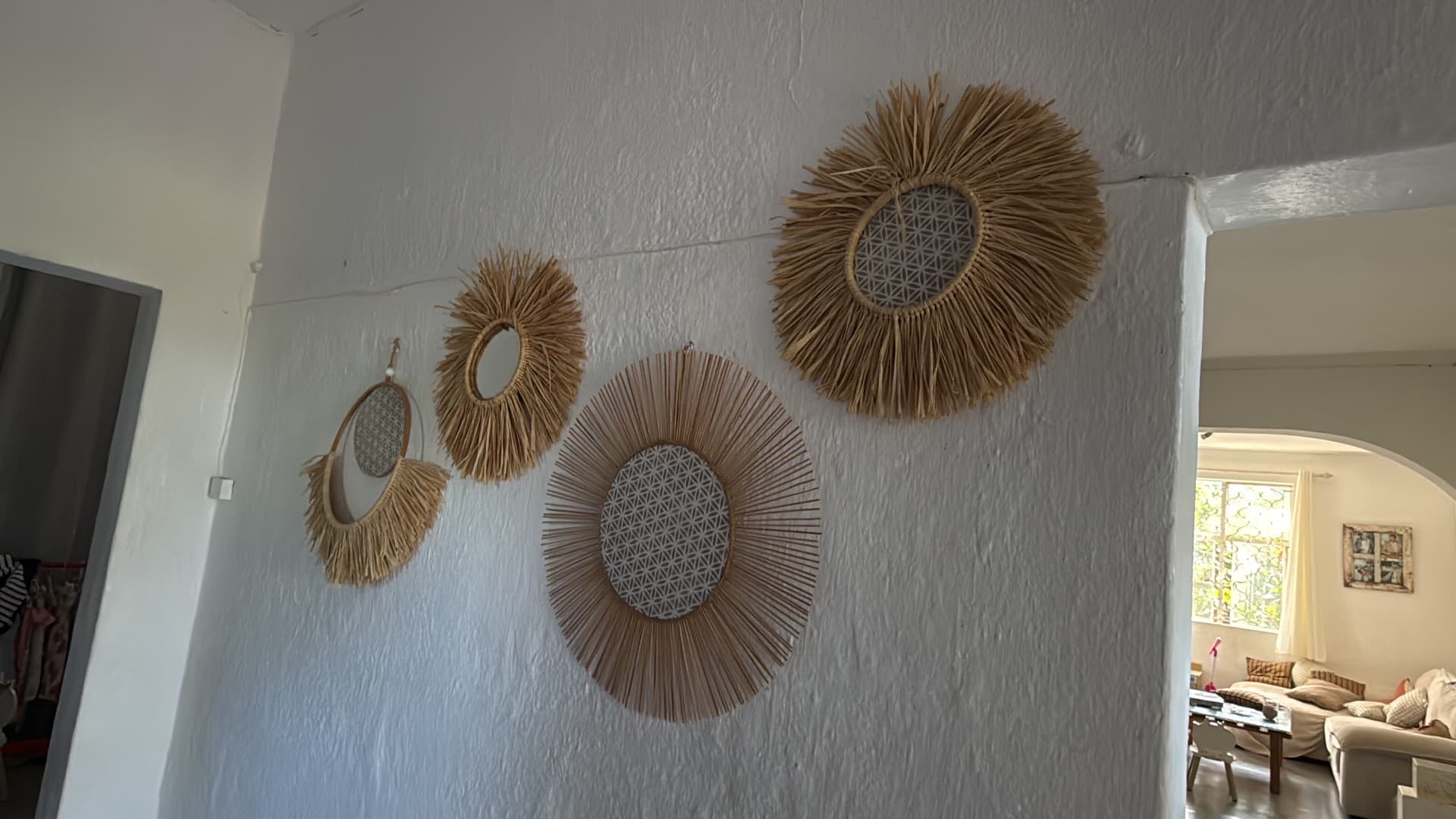 Set of 3 Boho Wall Decor Pieces - Image 1 of 5