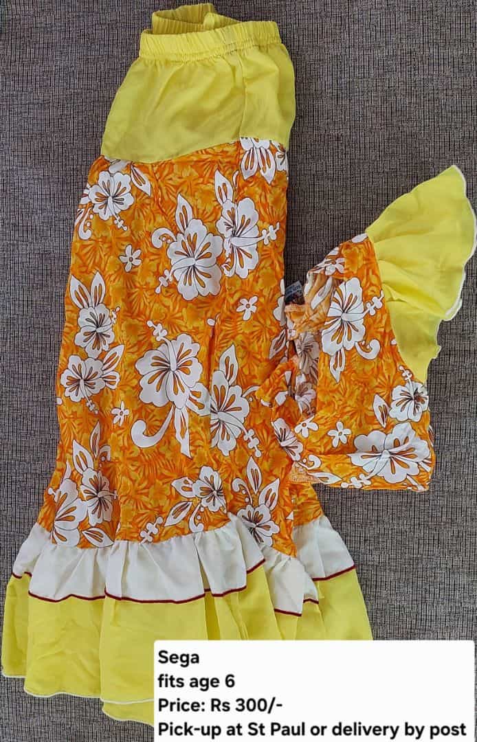Sega Outfit Yellow Orange Floral Age 6
