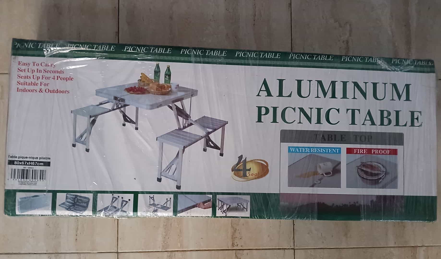Aluminum Folding Picnic Table 4 Seater