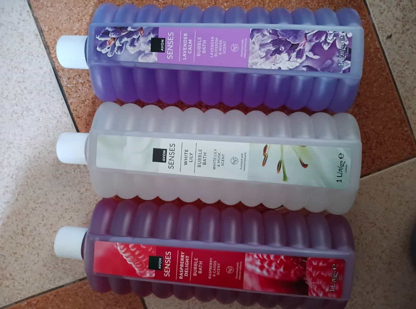 Avon Senses Bubble Bath 1L Set of 3