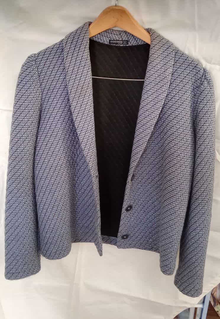 Cocoon Jeans Women's Blazer Blue Patterned Size M