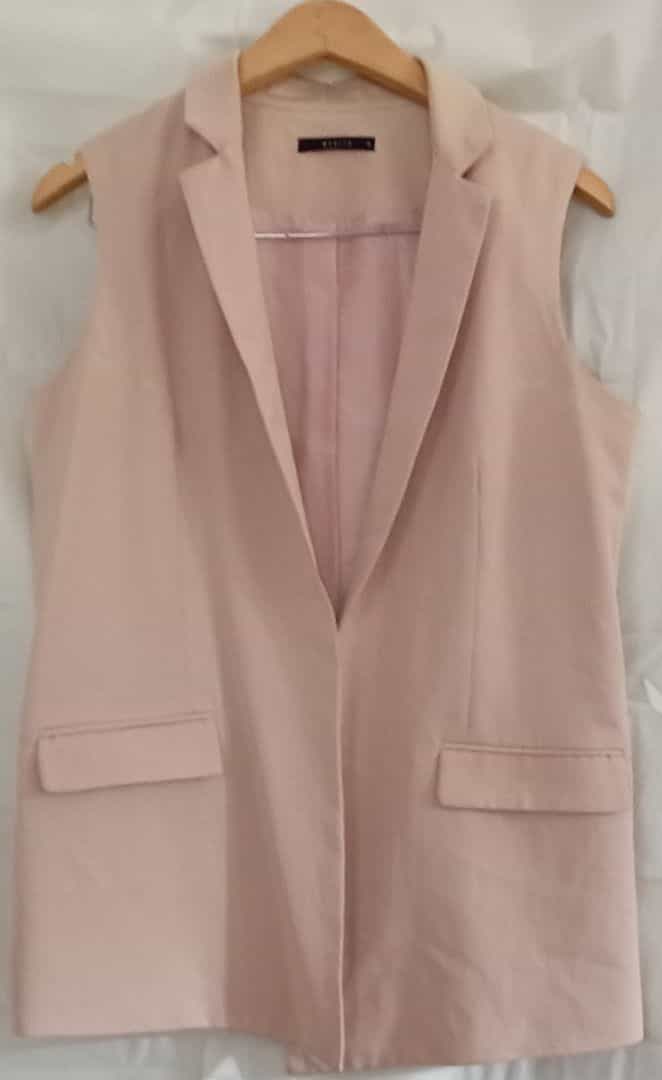 Bershka Sleeveless Blazer Pink Size M