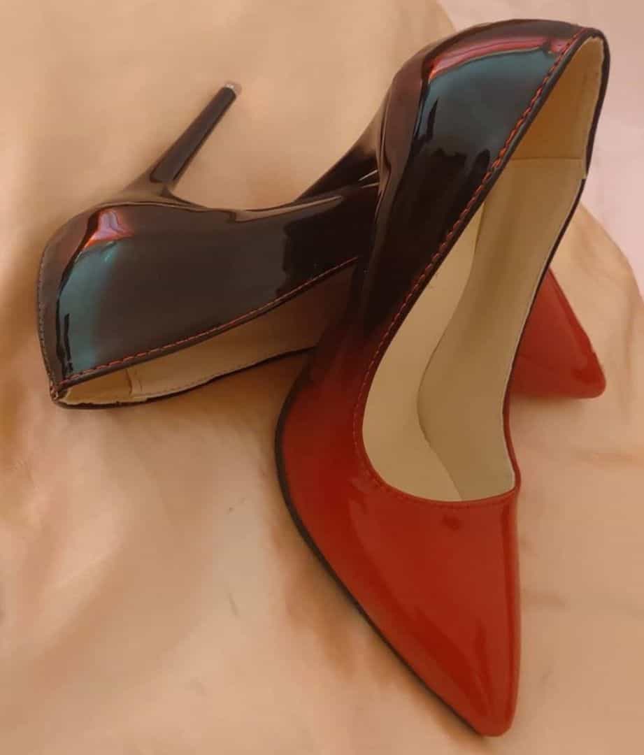 Women's Red and Black Ombre Stiletto Heels
