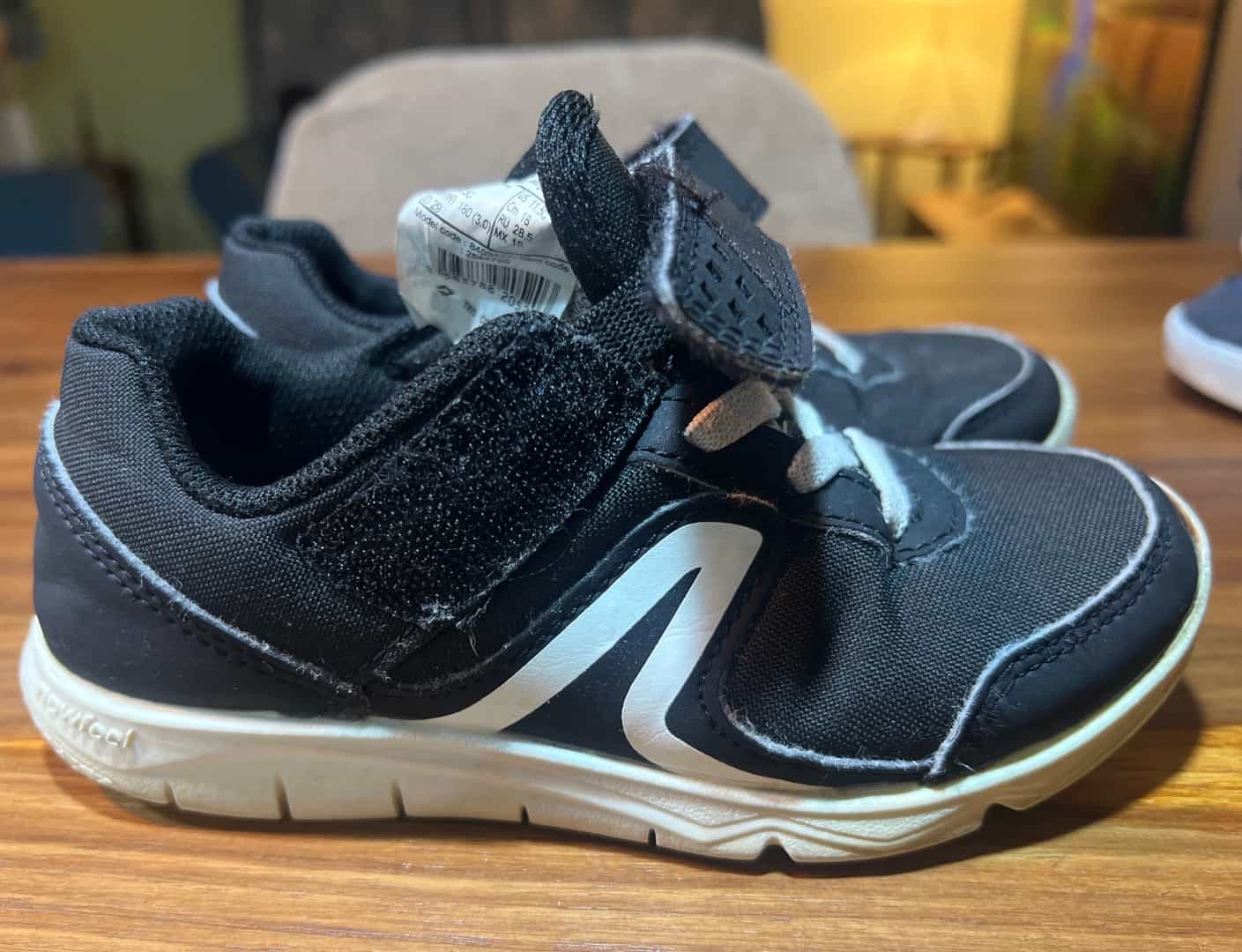 Newfeel PW 100 JR Kids Sneakers Black White Size 29