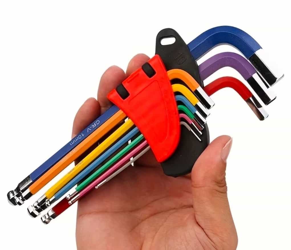 Long Arm Allen Key Set - Multi-Colored